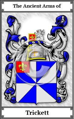 Trickett Family Crest Download (JPG) Book Plated - 600 DPI