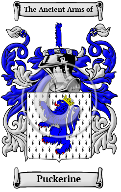 Puckerine Family Crest/Coat of Arms