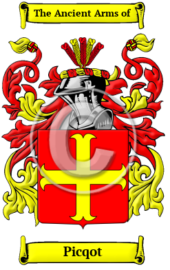 Picqot Family Crest/Coat of Arms