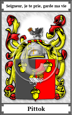 Pittok Family Crest Download (JPG)  Book Plated - 150 DPI