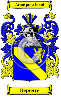 Depierre Family Crest/Coat of Arms