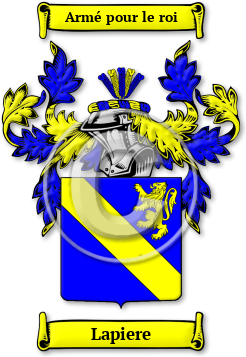 Lapiere Family Crest Download (jpg) Legacy Series - 150 DPI