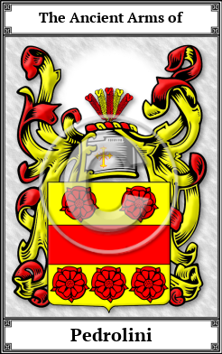 Pedrolini Family Crest Download (JPG)  Book Plated - 150 DPI