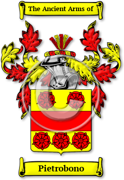 Pietrobono Family Crest Download (JPG) Legacy Series - 600 DPI