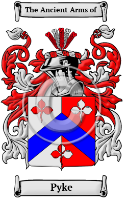 Pyke Family Crest/Coat of Arms