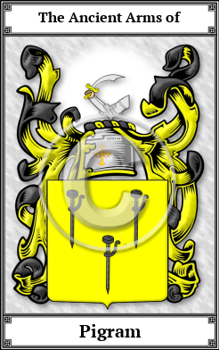 Pigram Family Crest Download (JPG)  Book Plated - 150 DPI