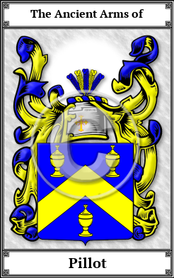 Pillot Family Crest Download (JPG)  Book Plated - 150 DPI