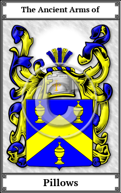 Pillows Family Crest Download (JPG) Book Plated - 600 DPI
