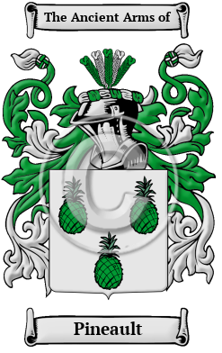Pineault Family Crest/Coat of Arms
