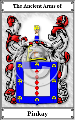 Pinkay Family Crest Download (JPG) Book Plated - 600 DPI