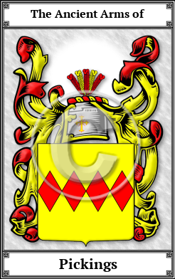 Pickings Family Crest Download (JPG)  Book Plated - 150 DPI