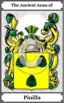 Pinilla Family Crest Download (JPG)  Book Plated - 150 DPI