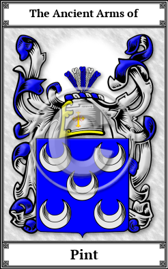 Pint Family Crest Download (JPG)  Book Plated - 150 DPI