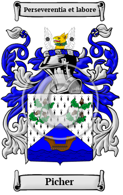 Picher Family Crest/Coat of Arms