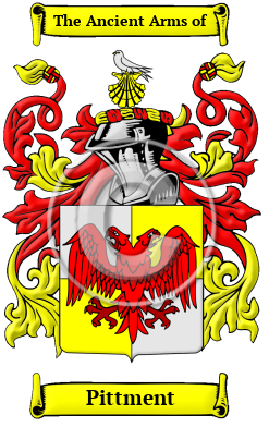Pittment Family Crest/Coat of Arms