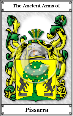 Pissarra Family Crest Download (JPG)  Book Plated - 150 DPI