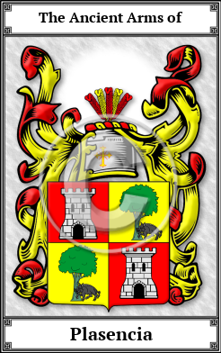 Plasencia Family Crest Download (JPG)  Book Plated - 150 DPI