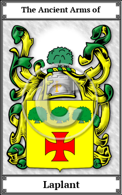 Laplant Family Crest Download (JPG) Book Plated - 600 DPI