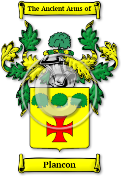 Plancon Family Crest Download (jpg) Legacy Series - 150 DPI