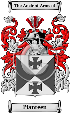 Planteen Family Crest/Coat of Arms