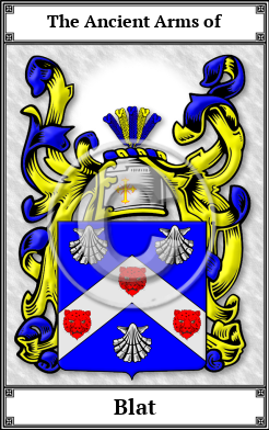 Blat Family Crest Download (JPG) Book Plated - 600 DPI