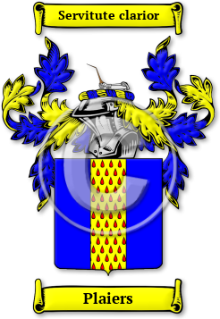 Plaiers Family Crest Download (JPG) Legacy Series - 600 DPI