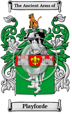 Playforde Family Crest/Coat of Arms