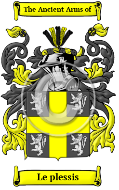 Le plessis Family Crest/Coat of Arms