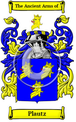 Plautz Family Crest/Coat of Arms