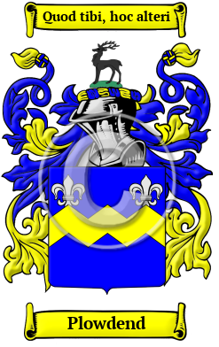 Plowdend Family Crest/Coat of Arms