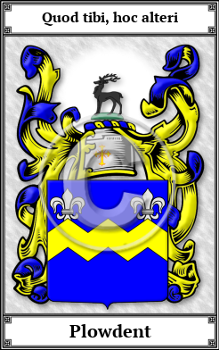 Plowdent Family Crest Download (JPG) Book Plated - 600 DPI