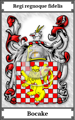 Bocake Family Crest Download (JPG)  Book Plated - 150 DPI