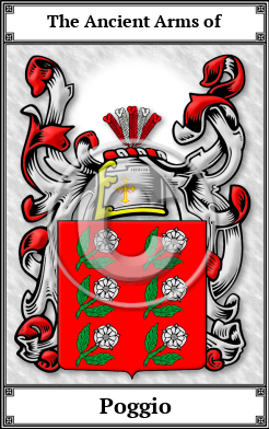 Poggio Family Crest Download (JPG)  Book Plated - 150 DPI