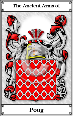 Poug Family Crest Download (JPG)  Book Plated - 150 DPI