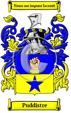Puddistre Family Crest/Coat of Arms