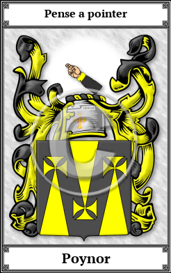 Poynor Family Crest Download (JPG)  Book Plated - 150 DPI