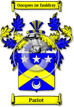Pariot Family Crest Download (jpg) Legacy Series - 150 DPI