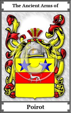 Poirot Family Crest Download (JPG)  Book Plated - 150 DPI