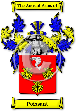 Poissant Family Crest Download (JPG) Legacy Series - 600 DPI