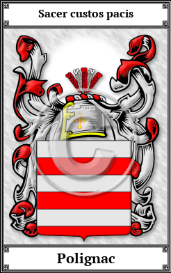 Polignac Family Crest Download (JPG) Book Plated - 600 DPI