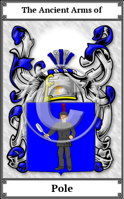 Pole Family Crest Download (JPG)  Book Plated - 150 DPI
