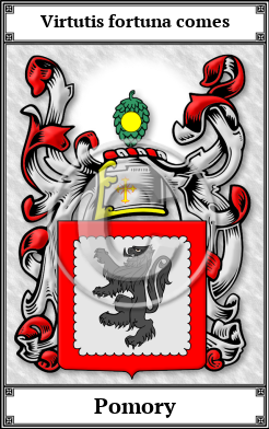 Pomory Family Crest Download (JPG)  Book Plated - 150 DPI
