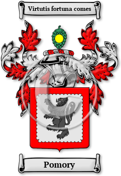 Pomory Family Crest Download (jpg) Legacy Series - 150 DPI