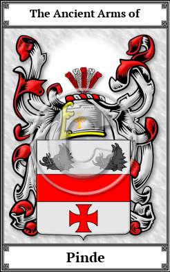 Pinde Family Crest Download (JPG) Book Plated - 600 DPI