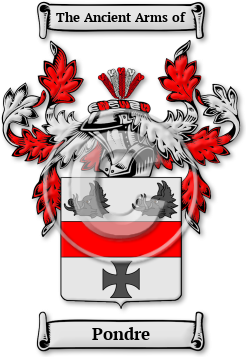 Pondre Family Crest Download (jpg) Legacy Series - 150 DPI