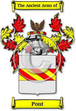 Pont Family Crest Download (jpg) Legacy Series - 150 DPI