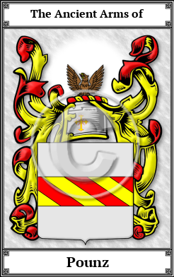 Pounz Family Crest Download (JPG) Book Plated - 600 DPI