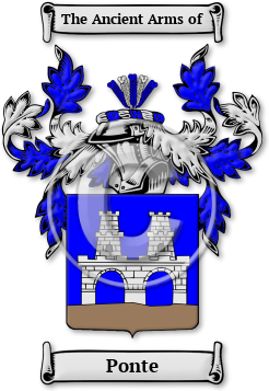 Ponte Family Crest Download (JPG) Legacy Series - 600 DPI