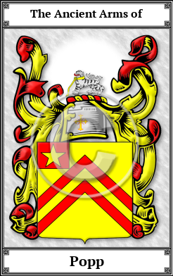 Popp Family Crest Download (JPG) Book Plated - 600 DPI