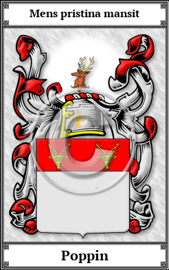 Poppin Family Crest Download (JPG) Book Plated - 600 DPI